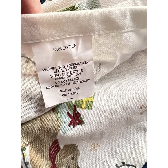 CHRISTMAS PUPPY DOG Kitchen Towel Set of 2 Embroidered BEADED Detailed 20" x 28 - Picture 8 of 12